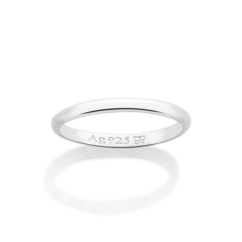 ALIANÇA MEIA CANA DE PRATA 925