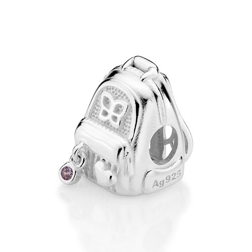 BERLOQUE MOCHILA DE PRATA 925 COM ZIRCÔNIA