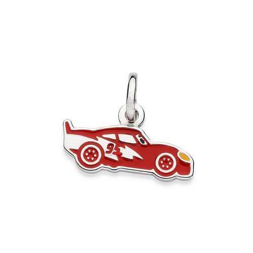 PINGENTE CARRO RELÂMPAGO MCQUEEN DE PRATA 925 COM APLICAÇÃO DE RESINA