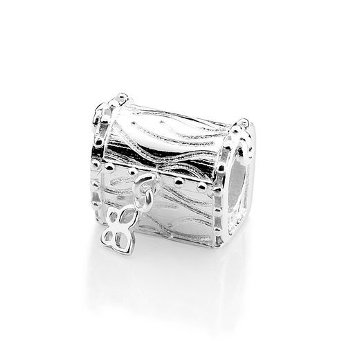 BERLOQUE BAÚ COM BORBOLETA DE PRATA MACIÇA 925