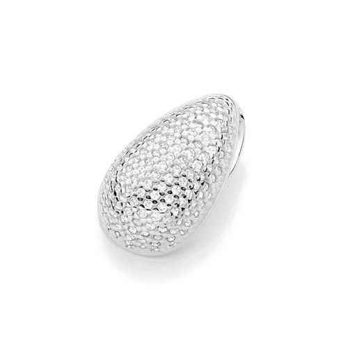 PINGENTE GOTA DE PRATA MACIÇA 925 COM ZIRCÔNIAS