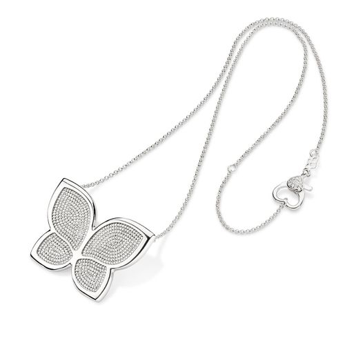 MAXI GARGANTILHA BORBOLETA DE PRATA 925 COM ZIRCÔNIAS