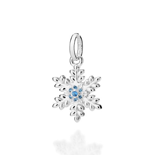 PINGENTE FLOCO DE NEVE DE PRATA MACIÇA 925 COM ZIRCÔNIAS