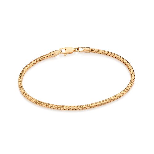PULSEIRA RABO DE RAPOSA BANHADO A OURO 18K