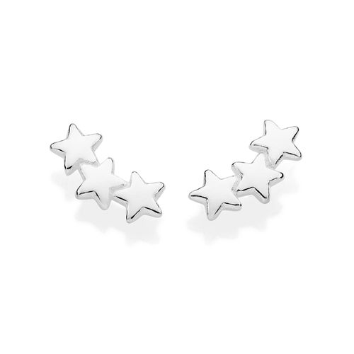 BRINCO ESTRELAS DE PRATA MACIÇA 925