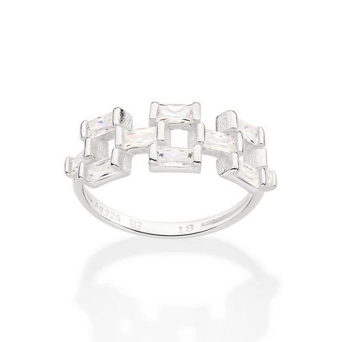 ANEL SKINNY DE PRATA 925 COM ZIRCÔNIAS