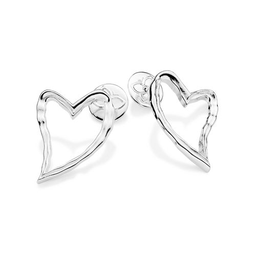 BRINCO CORAÇÃO IRREGULAR DE PRATA MACIÇA 925