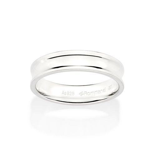 ALIANÇA ABAULADA DE PRATA 925