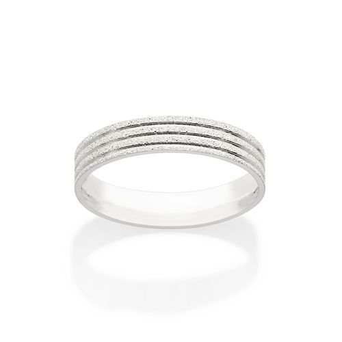 ALIANÇA DIAMANTADA DE PRATA 925