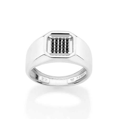 ANEL CHEVALIER DE PRATA MACIÇA 925 COM ZIRCÔNIAS