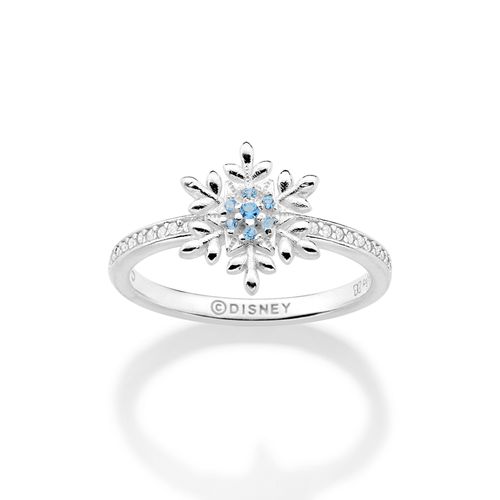 ANEL FLOCO DE NEVE DE PRATA MACIÇA 925 COM ZIRCÔNIAS