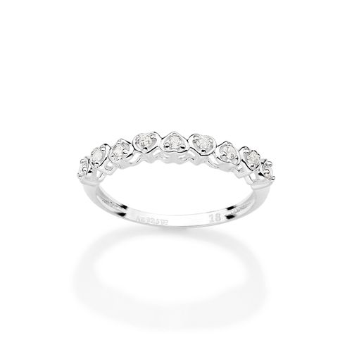 ANEL SKINNY CORAÇÕES DE PRATA MACIÇA 925 COM ZIRCÔNIAS