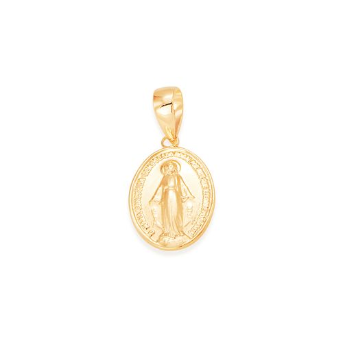PINGENTE NOSSA SENHORA DAS GRAÇAS BANHADO A OURO 18K