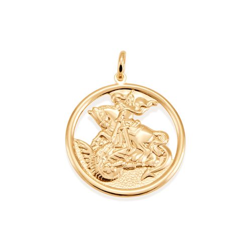 PINGENTE BANHADO A OURO 18K SÃO JORGE