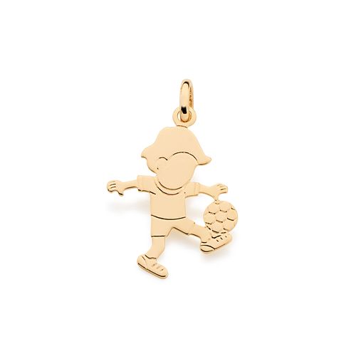 PINGENTE INFANTIL BANHADO A OURO 18K MENINO