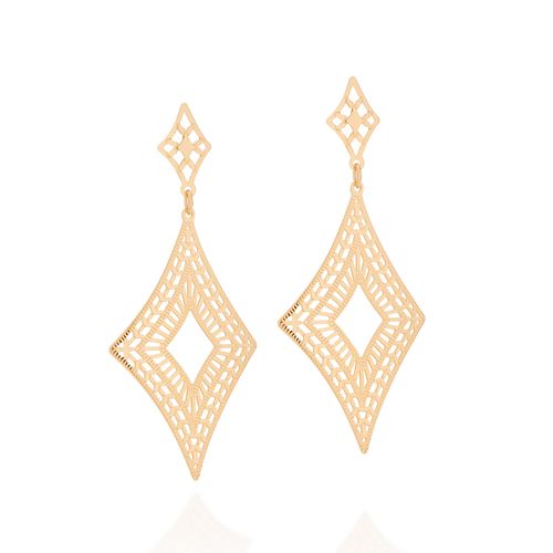 BRINCO BANHADO A OURO 18K NO LOSANGO