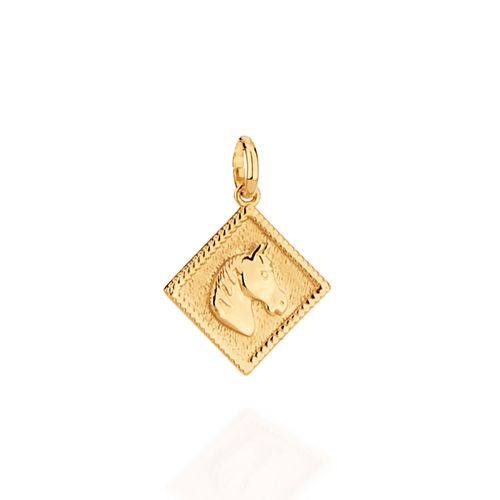 PINGENTE BANHADO A OURO 18K CAVALO