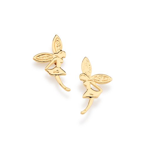 BRINCO BANHADO A OURO 18K FORMATO DE FADA