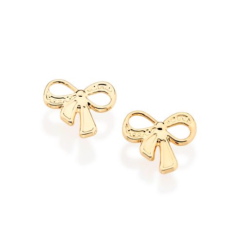 BRINCO LAÇO INFANTIL BANHADO A OURO 18K