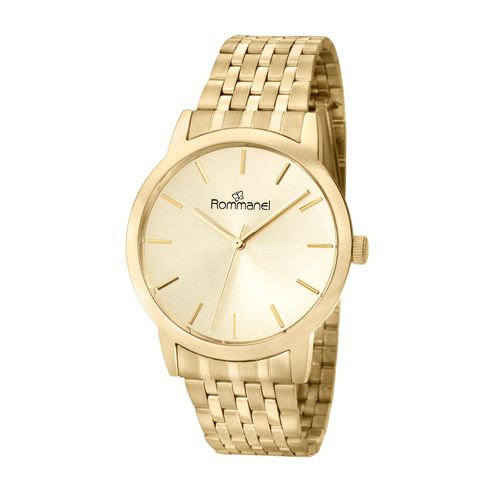 RELÓGIO ANALÓGICO SOCIAL DOURADO