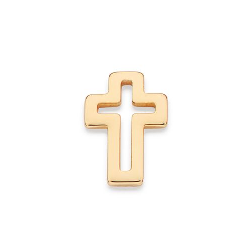 PINGENTE FLUTUANTE CRUZ BANHADO A OURO 18K