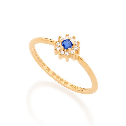 ANEL SKINNY RING BANHADA A OURO 18K COM ZIRCÔNIAS
