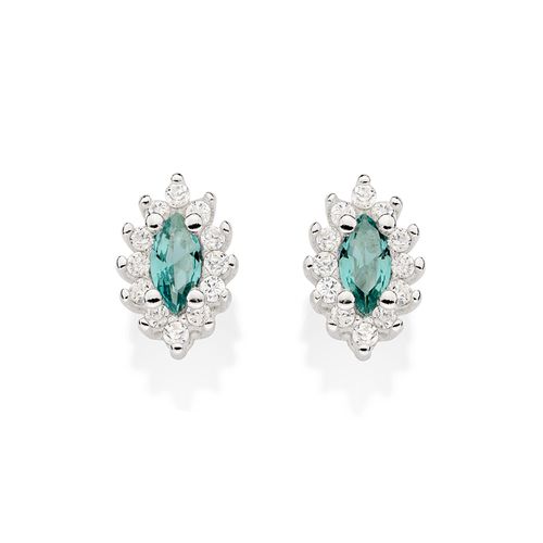 BRINCO NAVETE DE PRATA 925 COM ZIRCÔNIAS