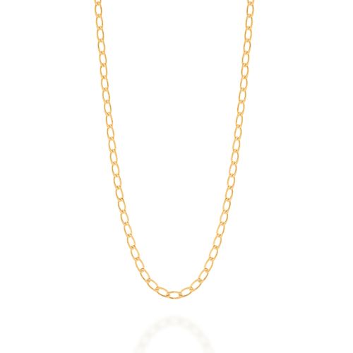 CORDÃO BANHADO A OURO 18K FIO GRUMET LAMINADO