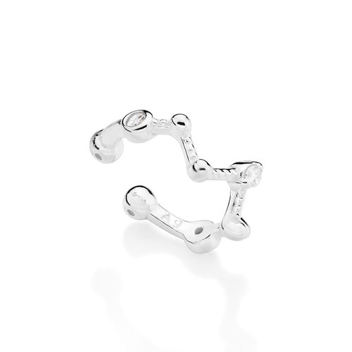 BRINCO PIERCING DE PRESSÃO DE PRATA MACIÇA 925 COM ZIRCÔNIAS