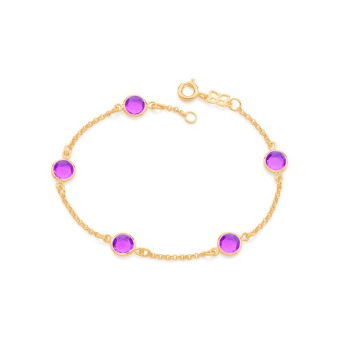 PULSEIRA BANHADA A OURO 18K COM CRISTAIS
