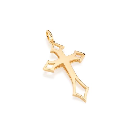 PINGENTE BANHADO A OURO 18K CRUZ