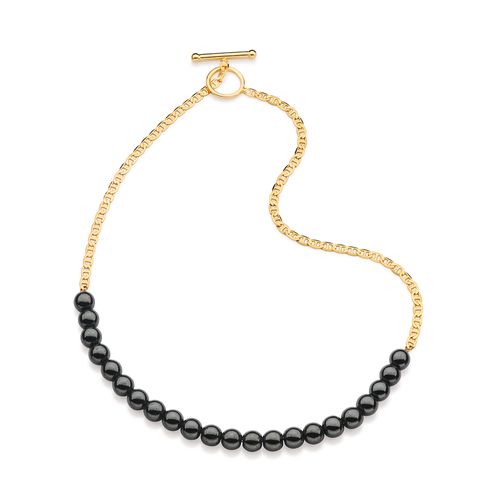 CORDÃO MASCULINO BANHADO A OURO 18K COM PEDRAS NATURAIS