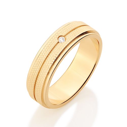 ALIANÇA BANHADA A OURO 18K COM ZIRCÔNIA