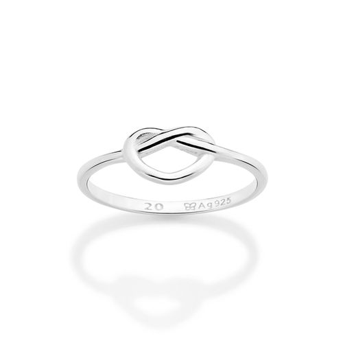 ANEL SKINNY CORAÇÃO INFINITO DE PRATA MACIÇA 925