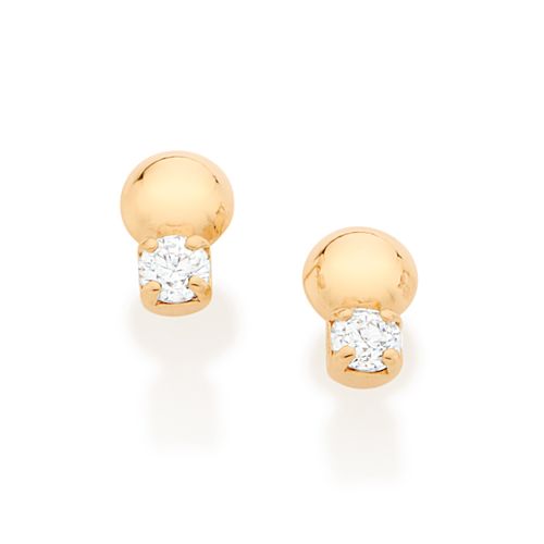 BRINCO BANHADO A OURO 18K COM ZIRCÔNIAS