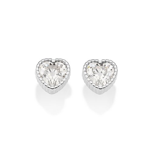 BRINCO SOLITÁRIO COM ZIRCÔNIAS DE PRATA MACIÇA 925