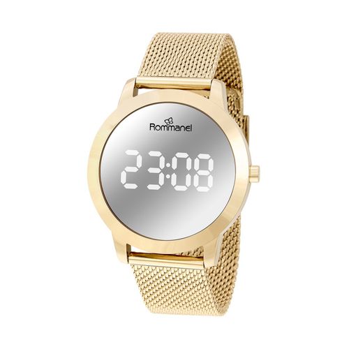 RELÓGIO DIGITAL LED DOURADO