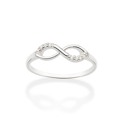 ANEL SKINNY INFINITO DE PRATA 925 COM ZIRCÔNIAS
