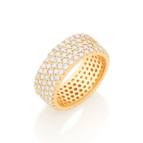 ANEL BANHADO A OURO 18K COM ZIRCÔNIAS