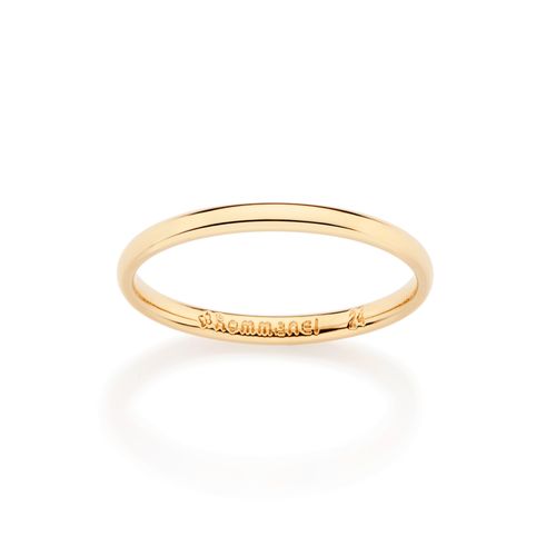ALIANÇA FINA ANATÔMICA BANHADA A OURO 18K