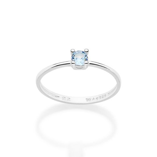 ANEL SOLITÁRIO DE PRATA MACIÇA 925 COM ZIRCÔNIA