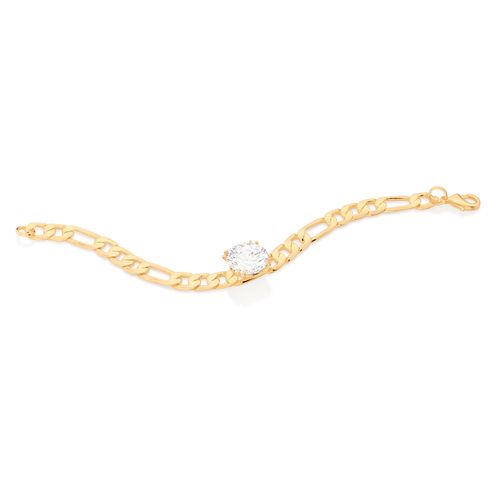 PULSEIRA BANHADA A OURO 18K COM ZIRCÔNIA