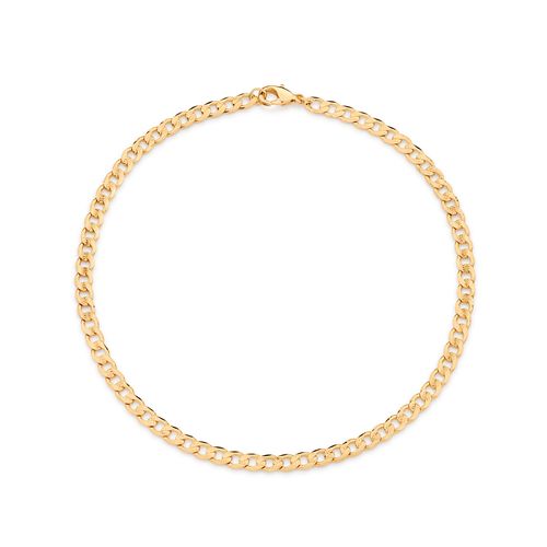 GARGANTILHA ELOS OVAIS BANHADA A OURO 18K