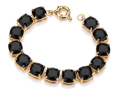 PULSEIRA BANHADA A OURO 18K COM CRISTAIS