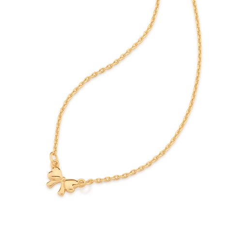 GARGANTILHA LAÇO BANHADA A OURO 18K