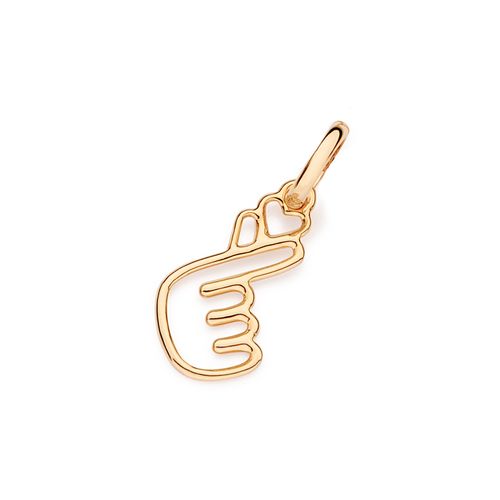 PINGENTE CORAÇÃO DORAMA VAZADO BANHADO A OURO 18K