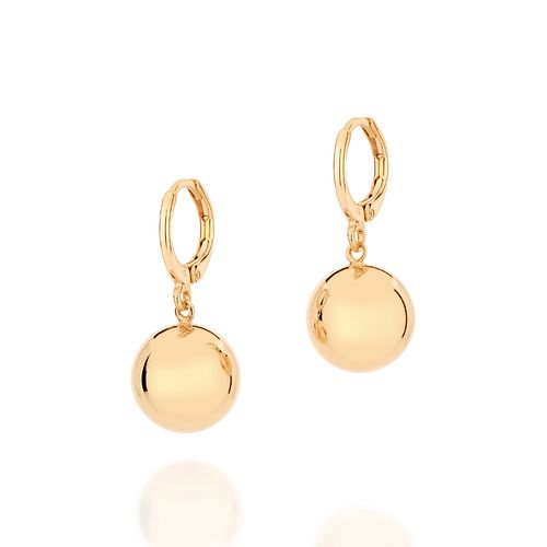 BRINCO ARGOLA BANHADO A OURO 18K