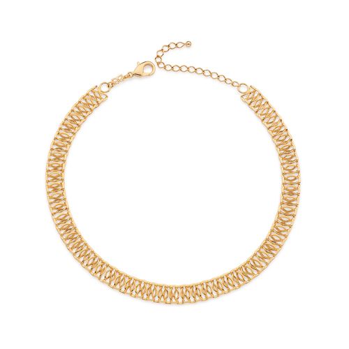 GARGANTILHA CHOKER BANHADA A OURO 18K