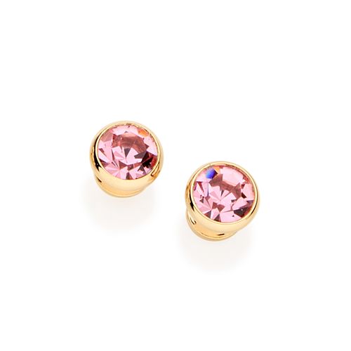 BRINCO SOLITÁRIO BANHADO A OURO 18K COM ZIRCÔNIAS