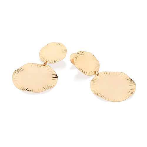 MAXI BRINCO CÍRCULOS BANHADO A OURO 18K